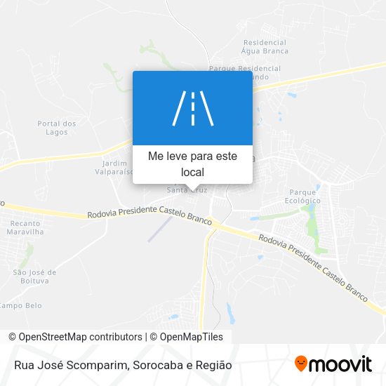 Rua José Scomparim mapa