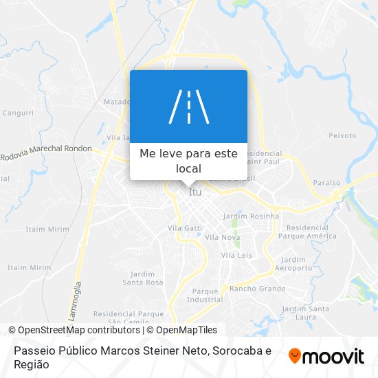 Passeio Público Marcos Steiner Neto mapa