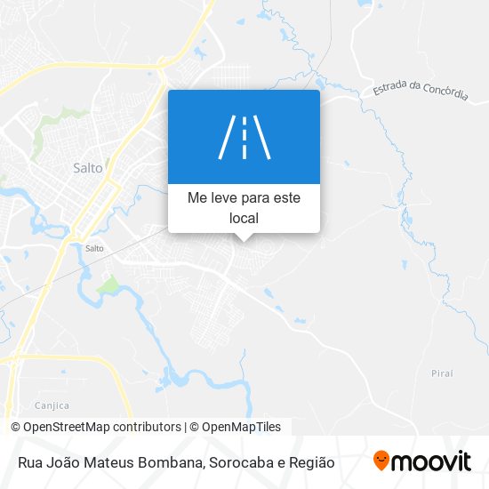 Rua João Mateus Bombana mapa