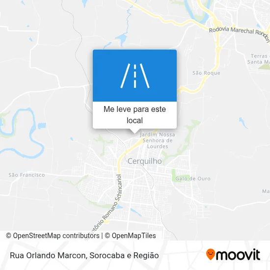 Rua Orlando Marcon mapa
