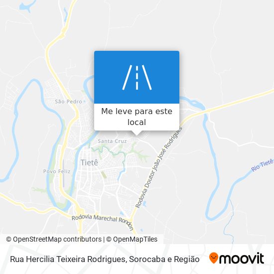 Rua Hercilia Teixeira Rodrigues mapa