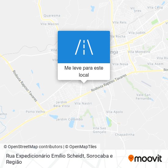 Rua Expedicionário Emílio Scheidt mapa