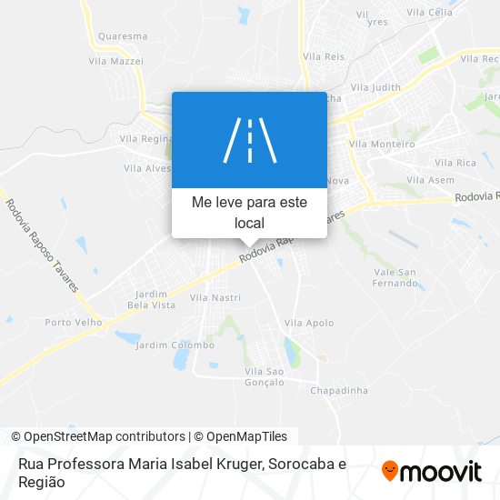 Rua Professora Maria Isabel Kruger mapa