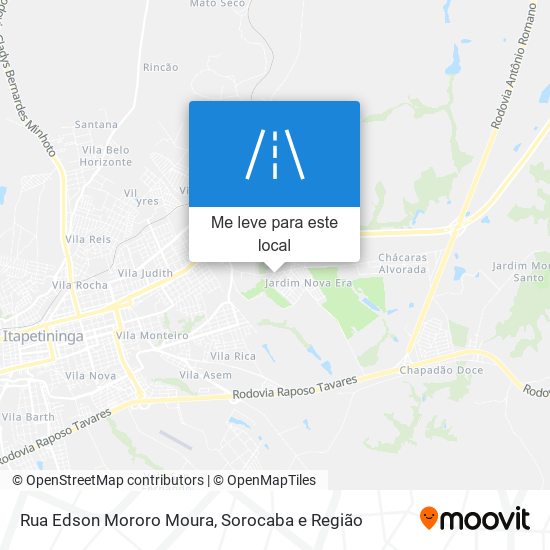 Rua Edson Mororo Moura mapa