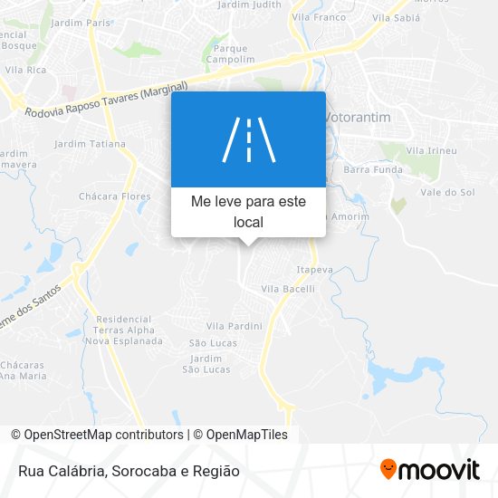 Rua Calábria mapa