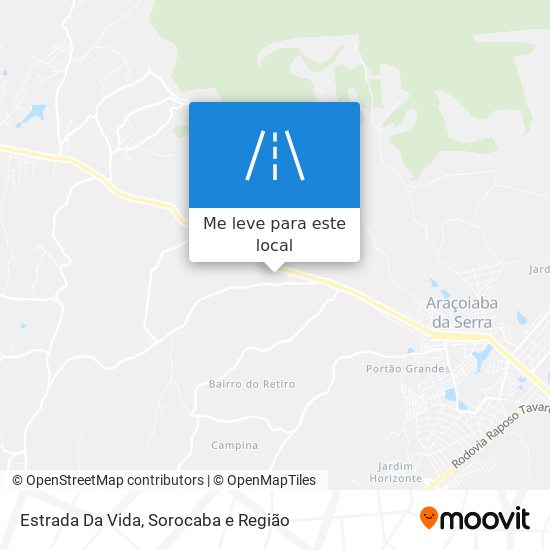 Estrada Da Vida mapa