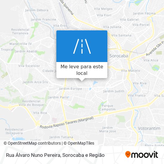 Rua Álvaro Nuno Pereira mapa