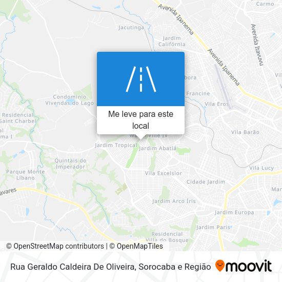 Rua Geraldo Caldeira De Oliveira mapa