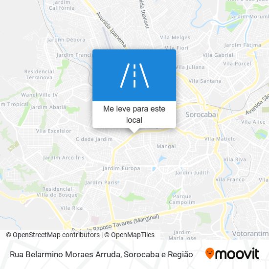 Rua Belarmino Moraes Arruda mapa