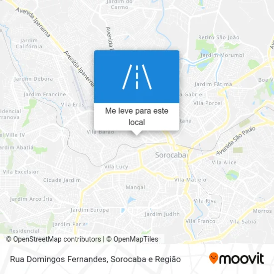 Rua Domingos Fernandes mapa