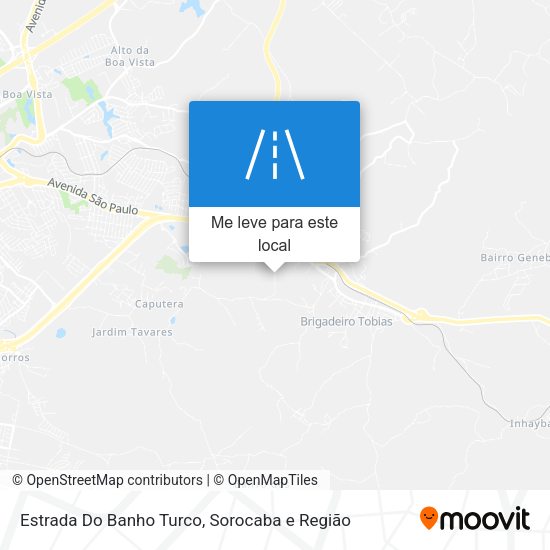 Estrada Do Banho Turco mapa