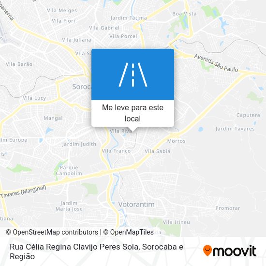Rua Célia Regina Clavijo Peres Sola mapa