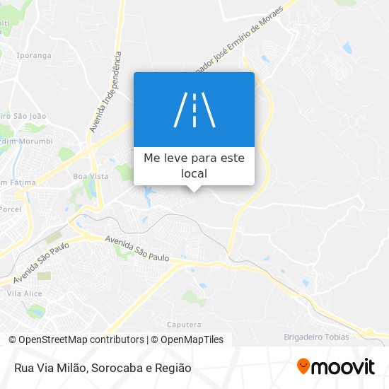 Rua Via Milão mapa