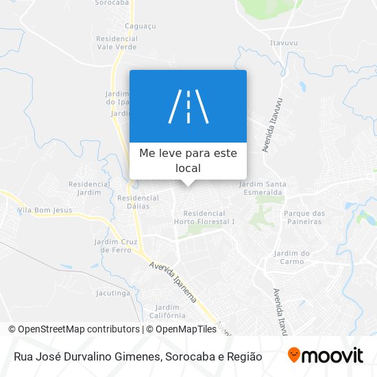 Rua José Durvalino Gimenes mapa