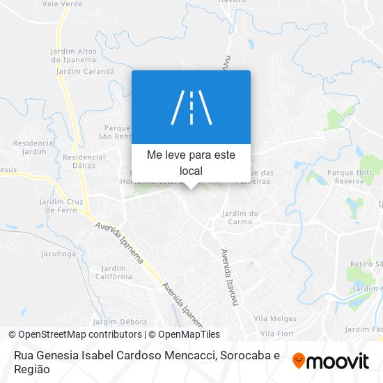 Rua Genesia Isabel Cardoso Mencacci mapa