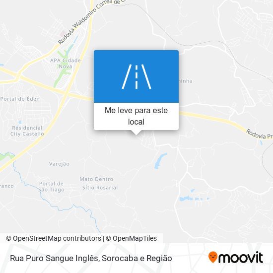 Rua Puro Sangue Inglês mapa