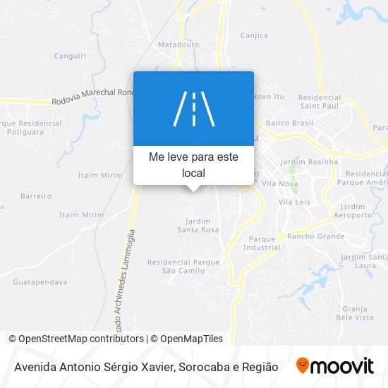 Avenida Antonio Sérgio Xavier mapa