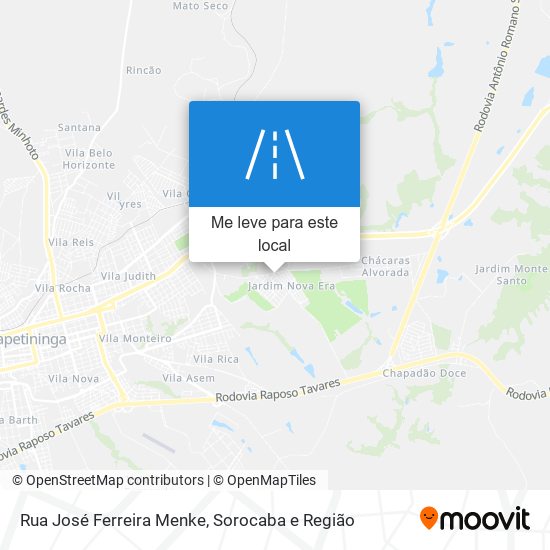 Rua José Ferreira Menke mapa