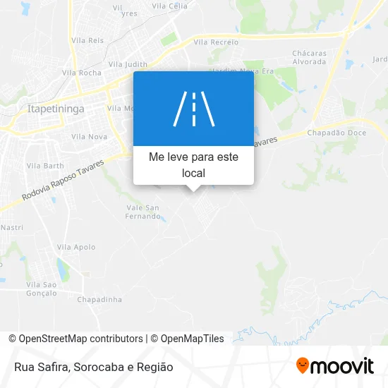 Rua Safira mapa