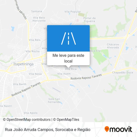Rua João Arruda Campos mapa