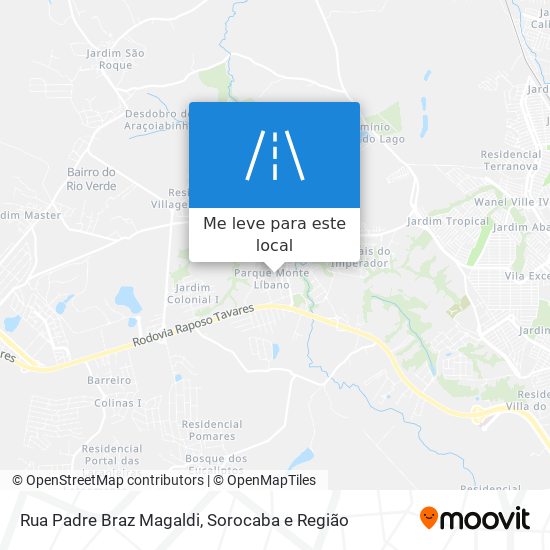 Rua Padre Braz Magaldi mapa