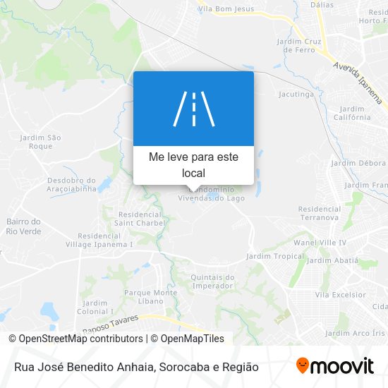 Rua José Benedito Anhaia mapa