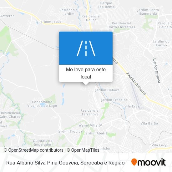 Rua Albano Silva Pina Gouveia mapa