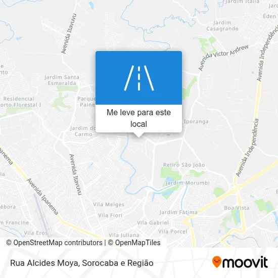 Rua Alcides Moya mapa