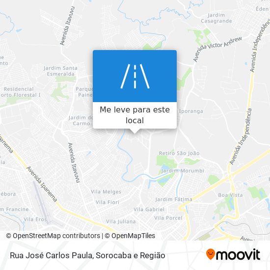 Rua José Carlos Paula mapa