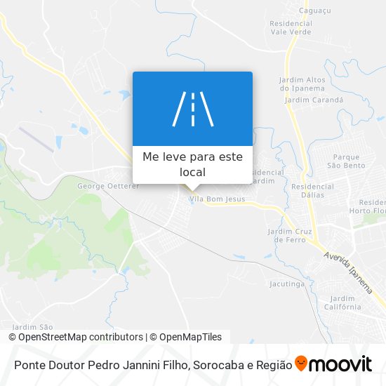 Ponte Doutor Pedro Jannini Filho mapa