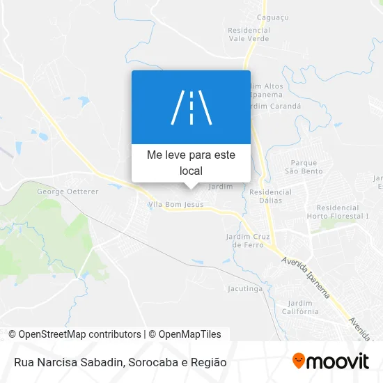 Rua Narcisa Sabadin mapa