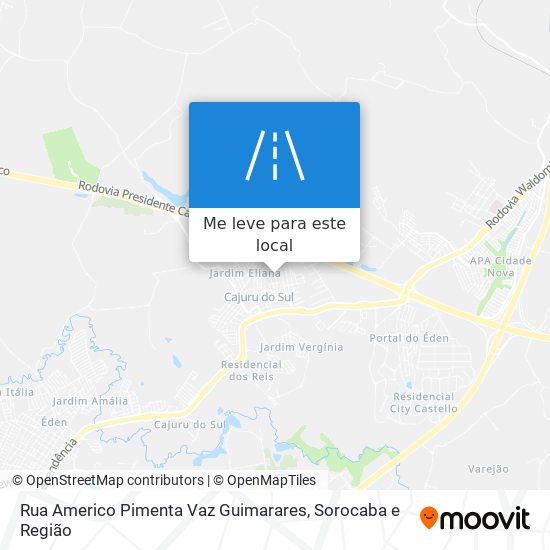 Rua Americo Pimenta Vaz Guimarares mapa