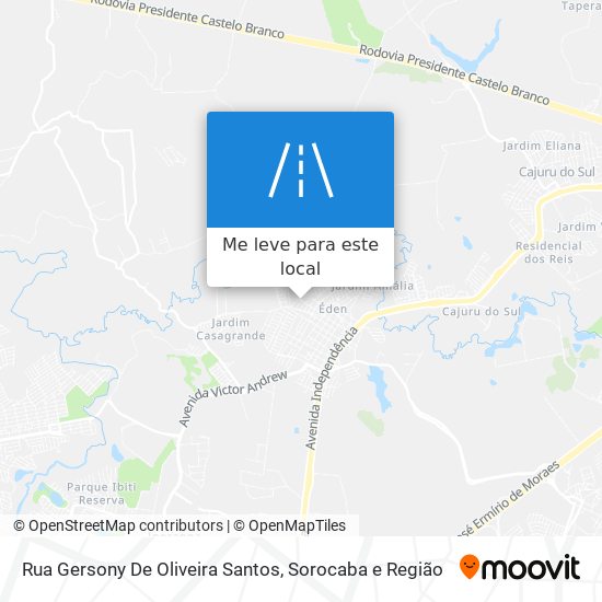 Rua Gersony De Oliveira Santos mapa