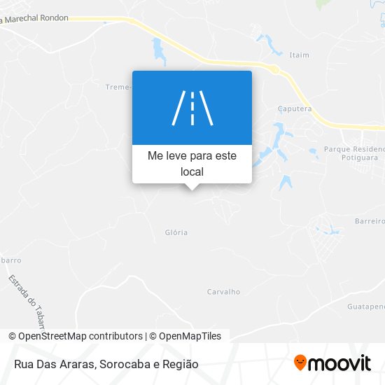 Rua Das Araras mapa
