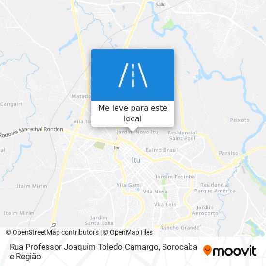 Rua Professor Joaquim Toledo Camargo mapa