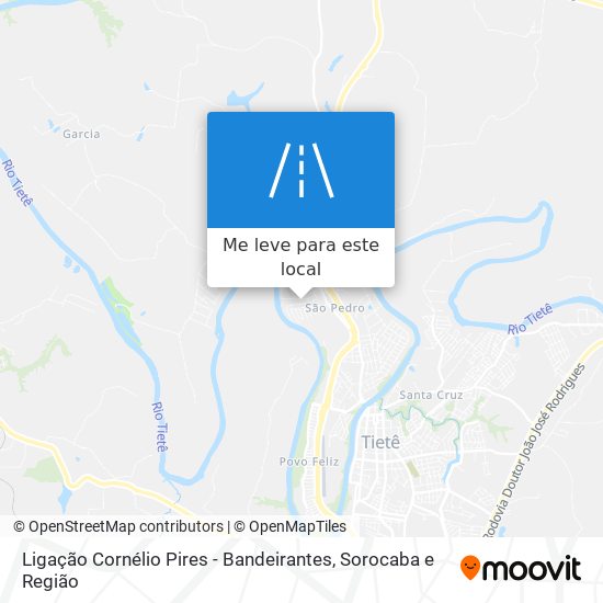 Ligação Cornélio Pires - Bandeirantes mapa