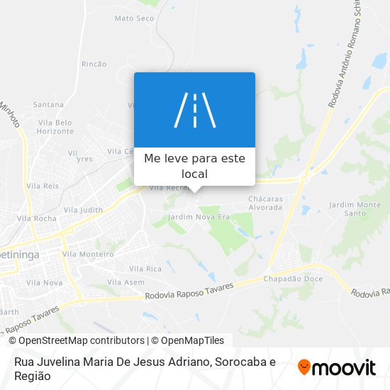 Rua Juvelina Maria De Jesus Adriano mapa