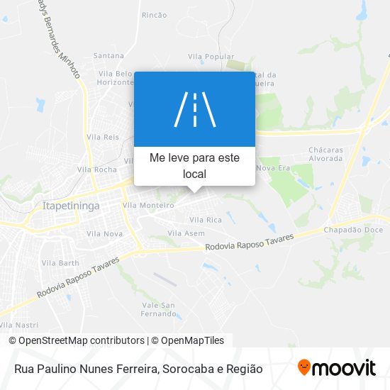 Rua Paulino Nunes Ferreira mapa