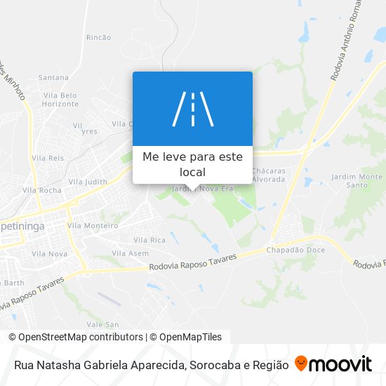 Rua Natasha Gabriela Aparecida mapa