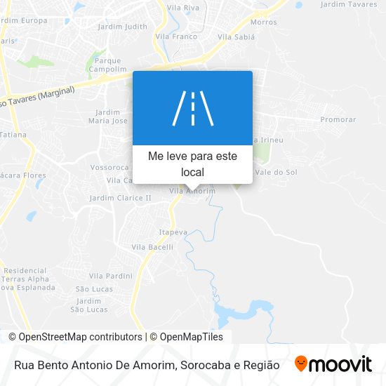 Rua Bento Antonio De Amorim mapa