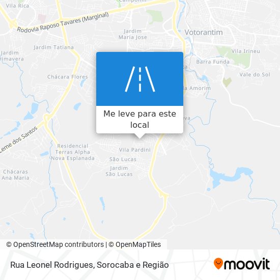 Rua Leonel Rodrigues mapa