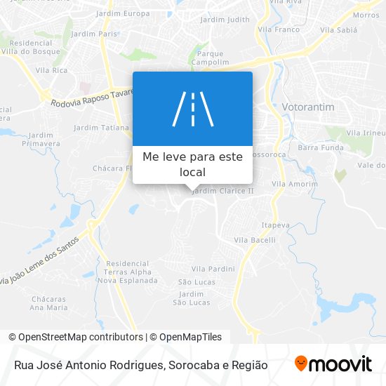 Rua José Antonio Rodrigues mapa