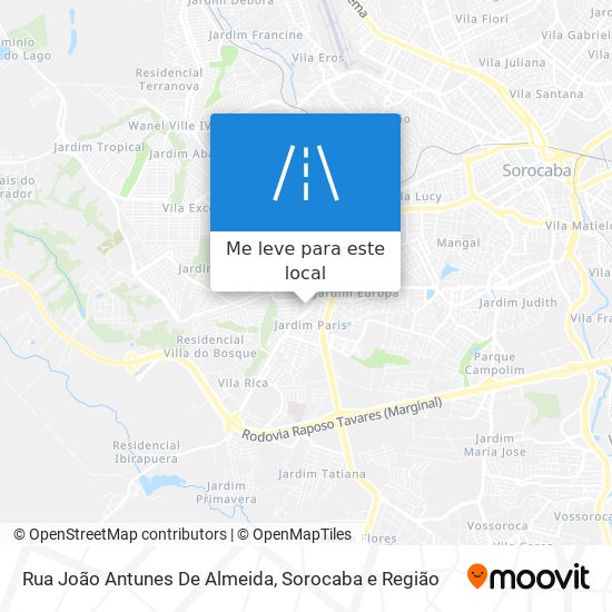 Rua João Antunes De Almeida mapa