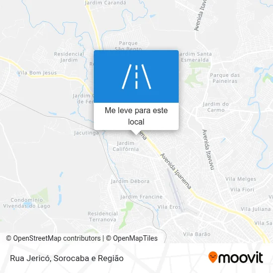 Rua Jericó mapa