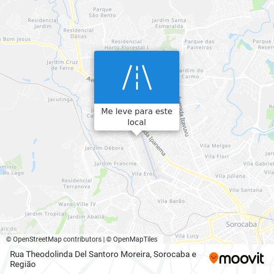 Rua Theodolinda Del Santoro Moreira mapa
