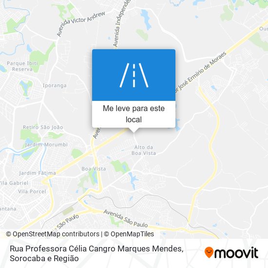 Rua Professora Célia Cangro Marques Mendes mapa