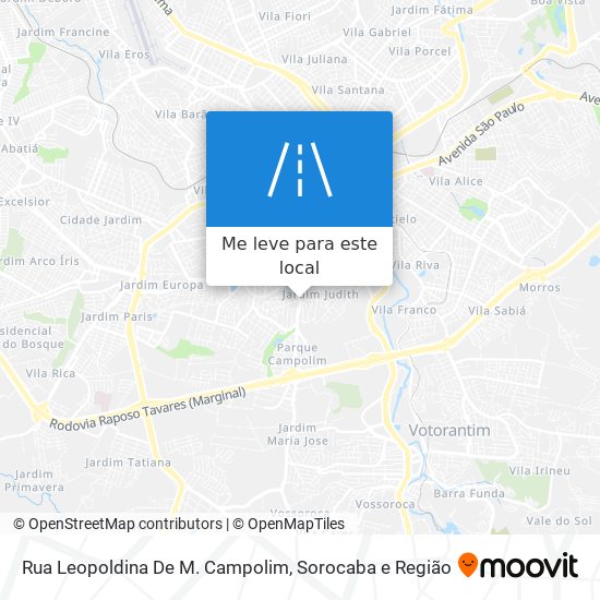 Rua Leopoldina De M. Campolim mapa