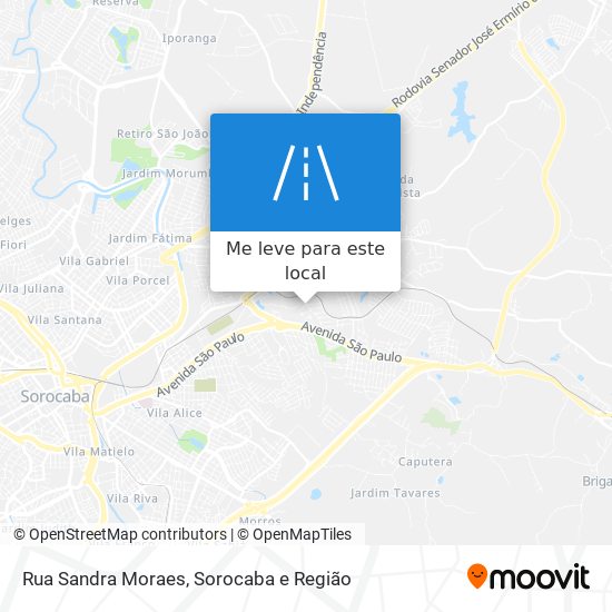 Rua Sandra Moraes mapa