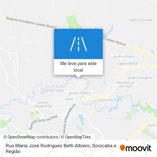Rua Maria José Rodrigues Betti Albiero mapa