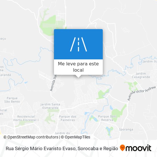 Rua Sérgio Mário Evaristo Evaso mapa